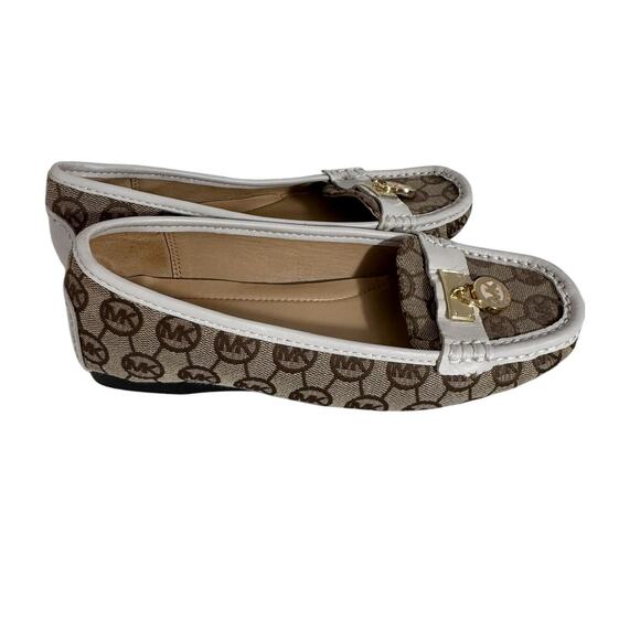 NEW!! "Michael Kors" Hamilton Loafer Moc Jacquard Khaki/Vanilla SZ 6 Old Money - Picture 3 of 7